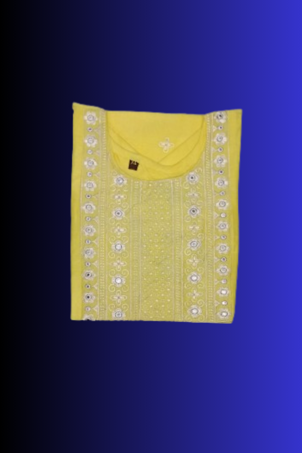 Lemon Rayon Embroidered Kurti