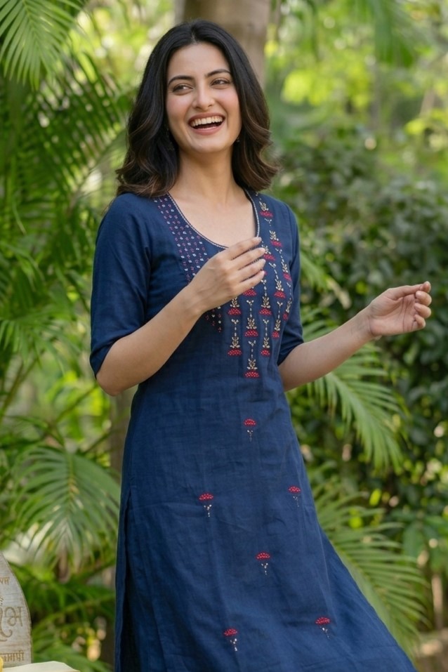 Navy Blue Kurti - Image 3