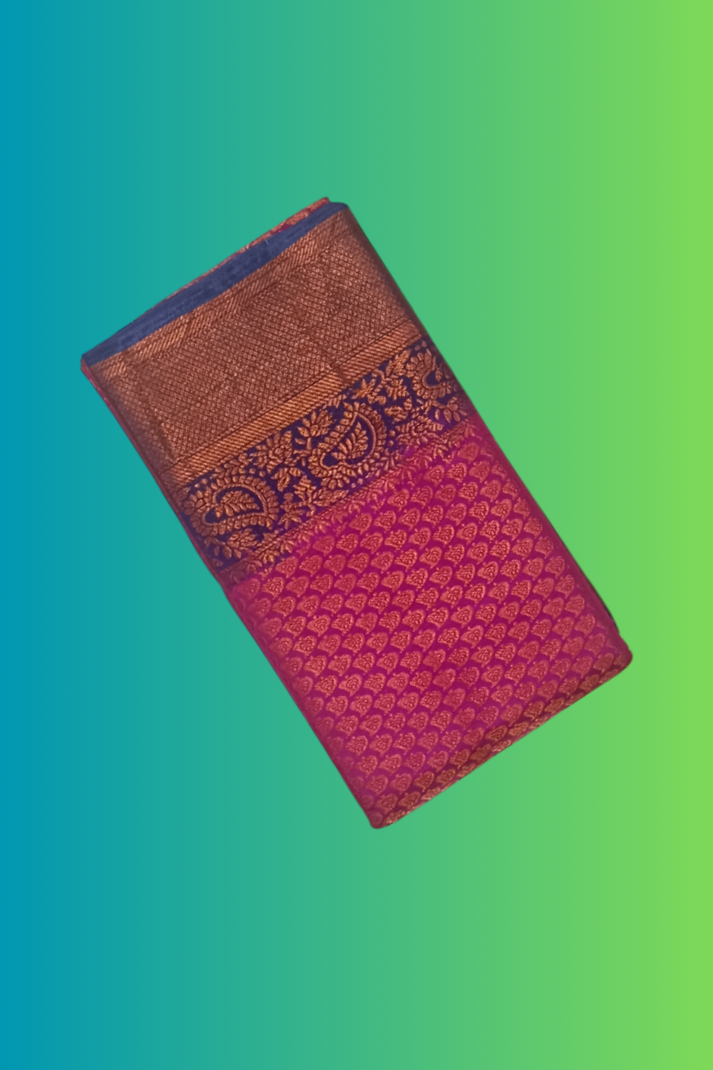 Jhilmil Pink Silk Saree - Image 4