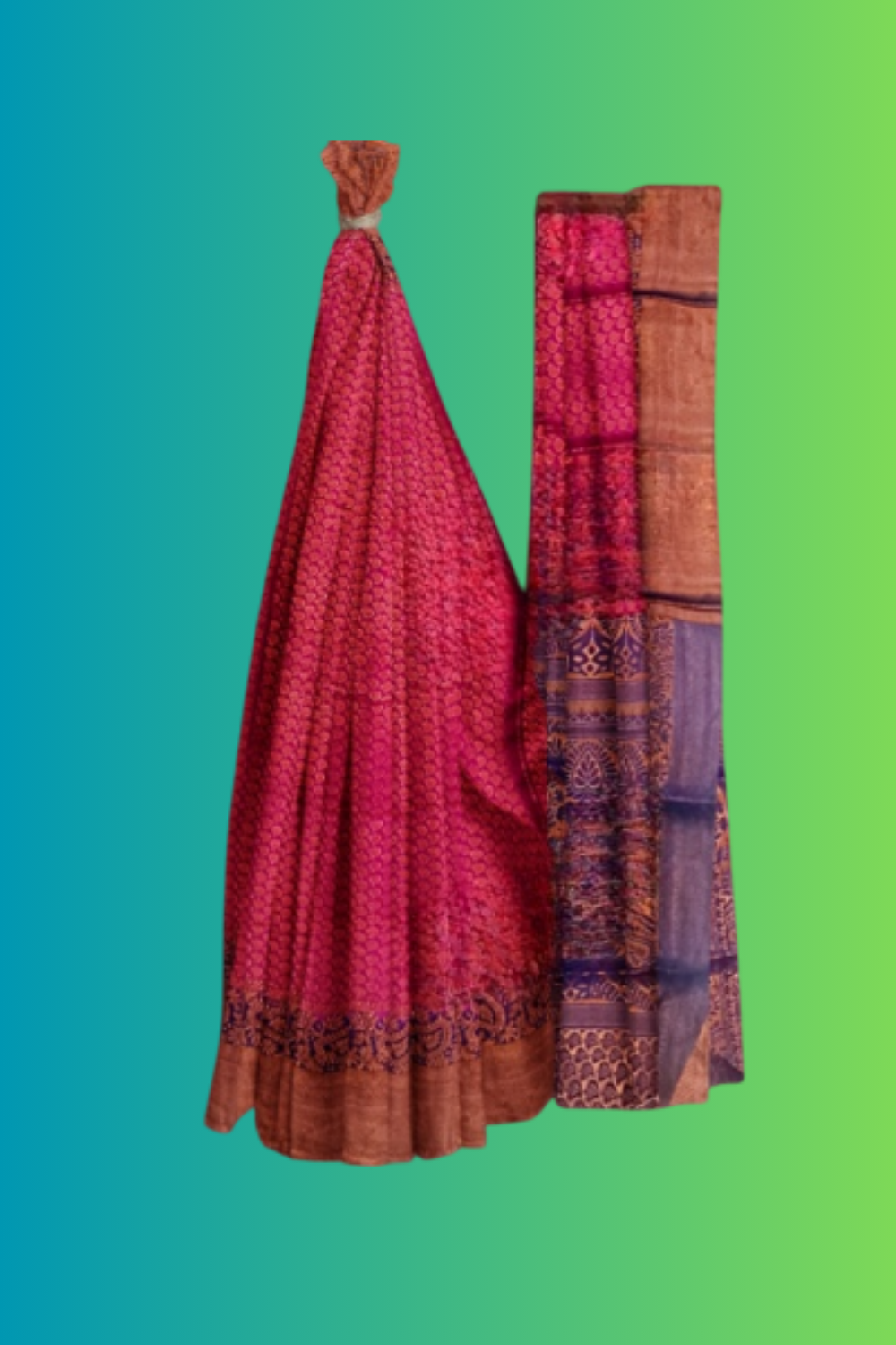 Jhilmil Pink Silk Saree - Image 2