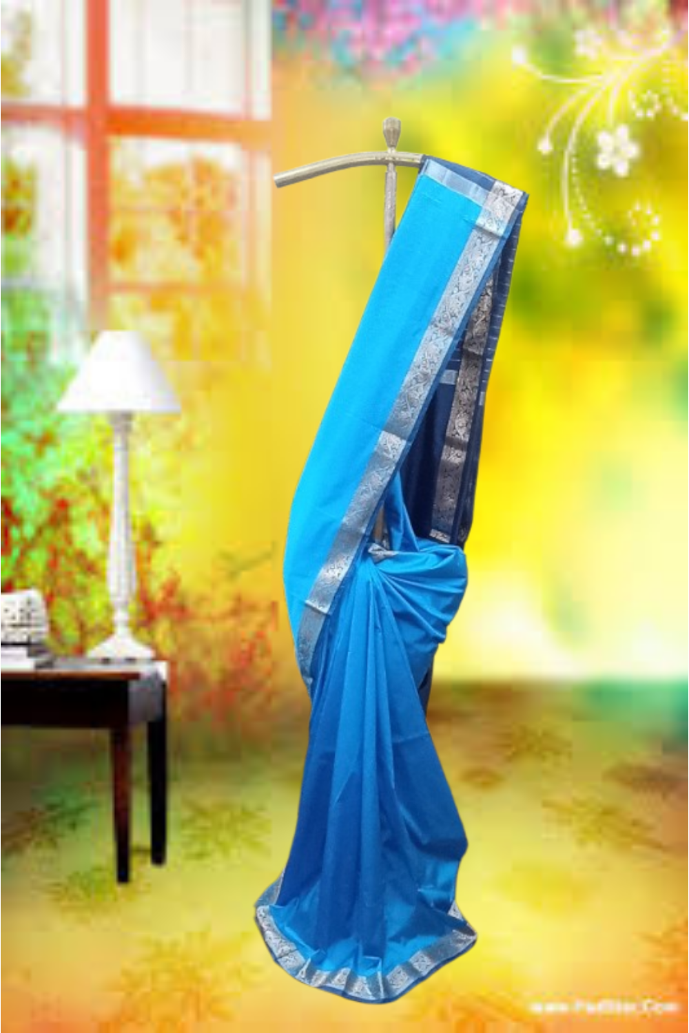 Soft Blue Silk Saree