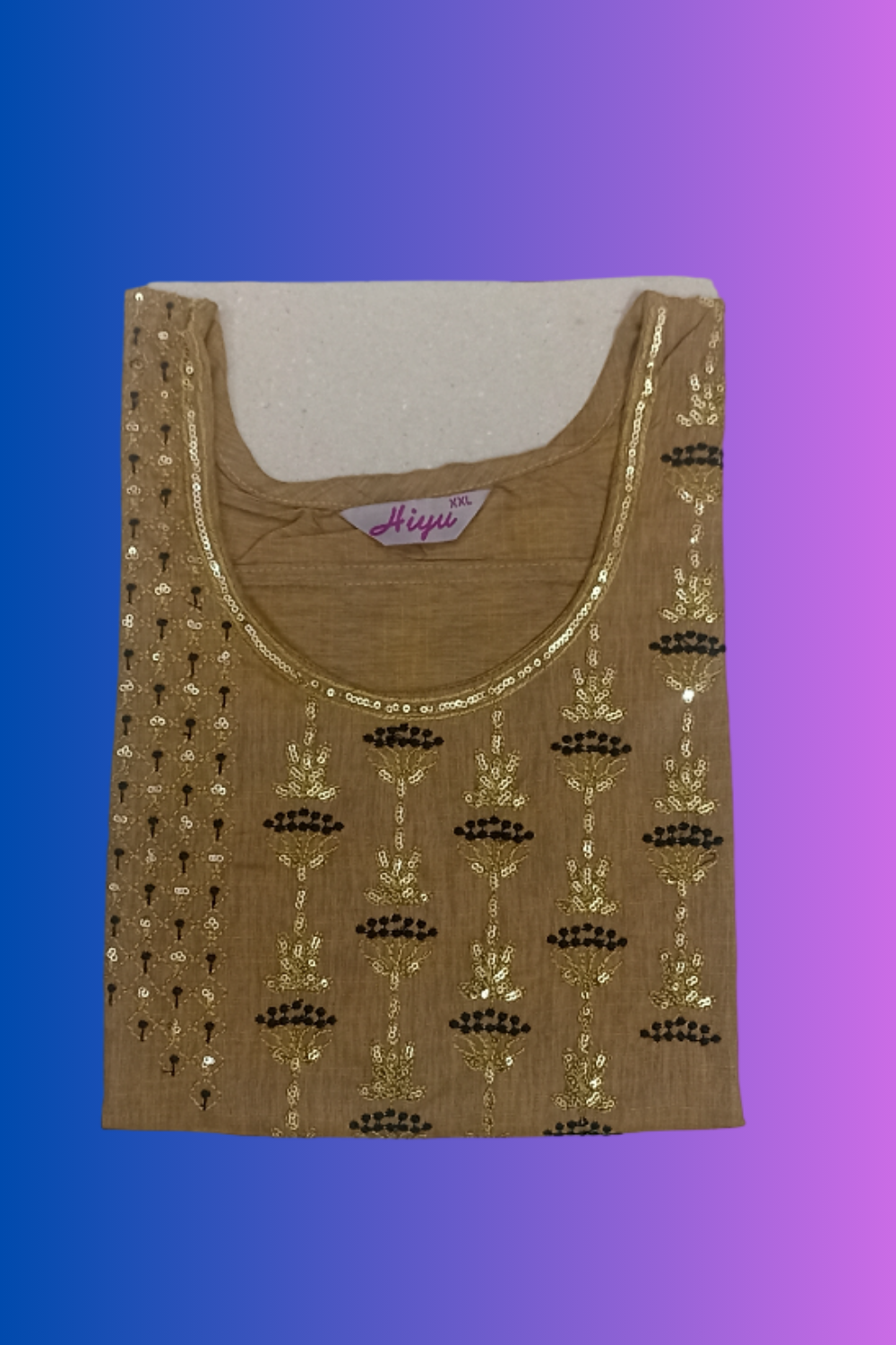 Brown Cotton Kurti - Image 3