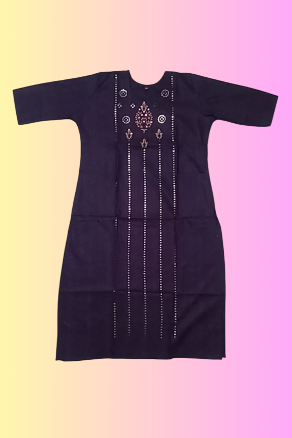 Violet Embroidered Kurti
