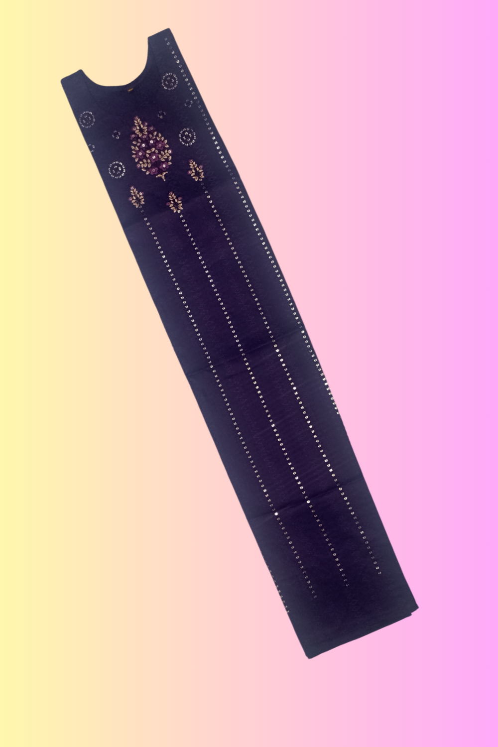 Violet Embroidered Kurti - Image 4