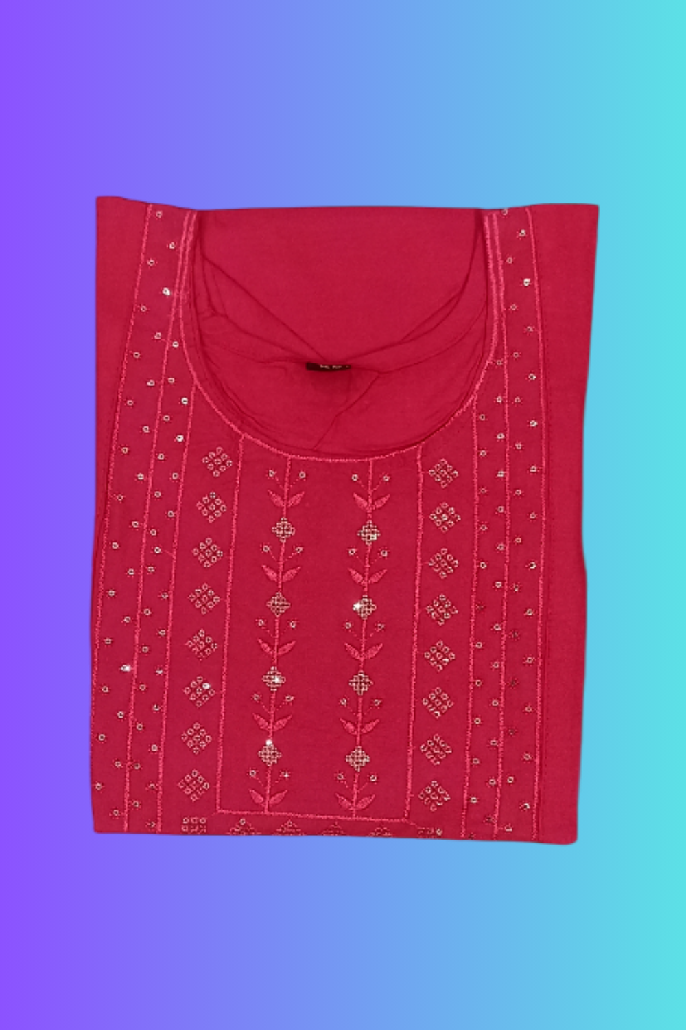 Pink Rayon Frill Kurti - Image 5