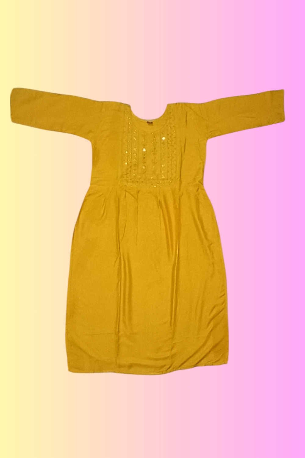 Yellow Frill Kurti