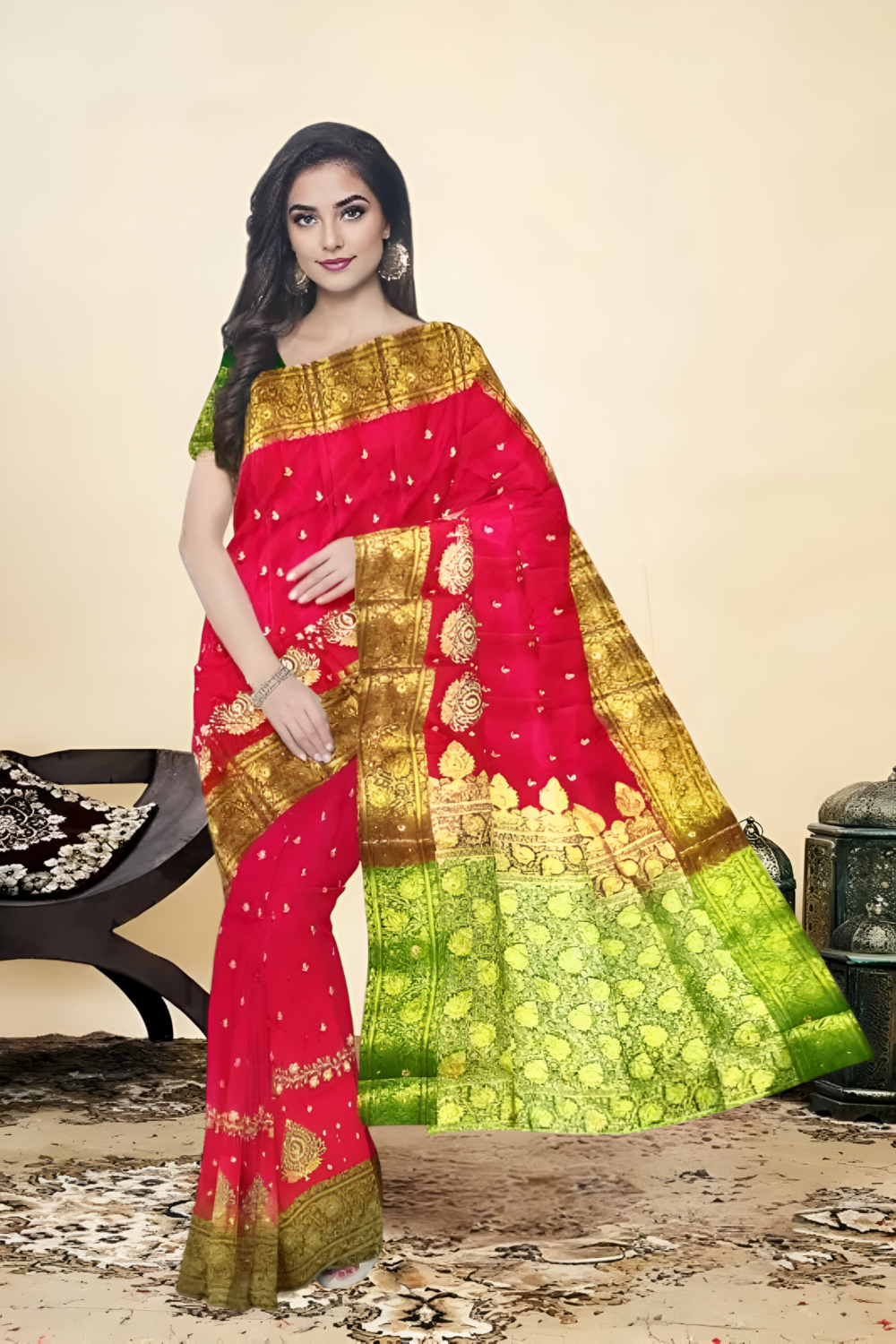 Soft Silk Red Saree