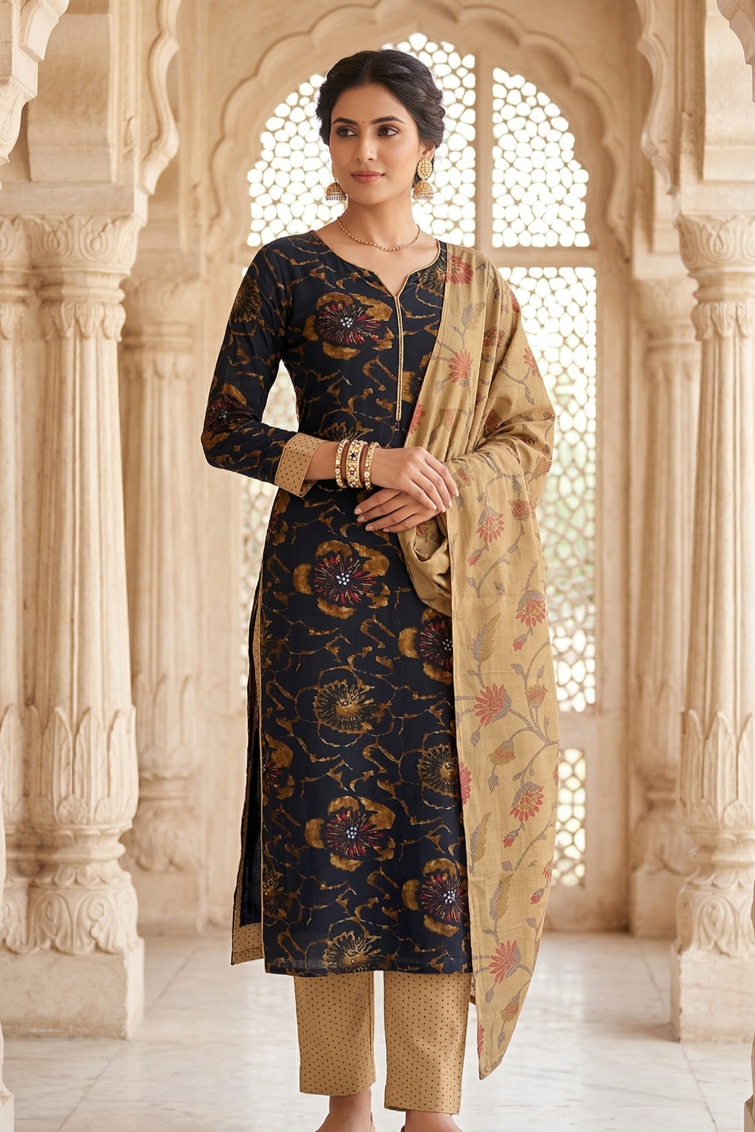 Cotton Printed Suit Salwar Dress Material With Dupatta