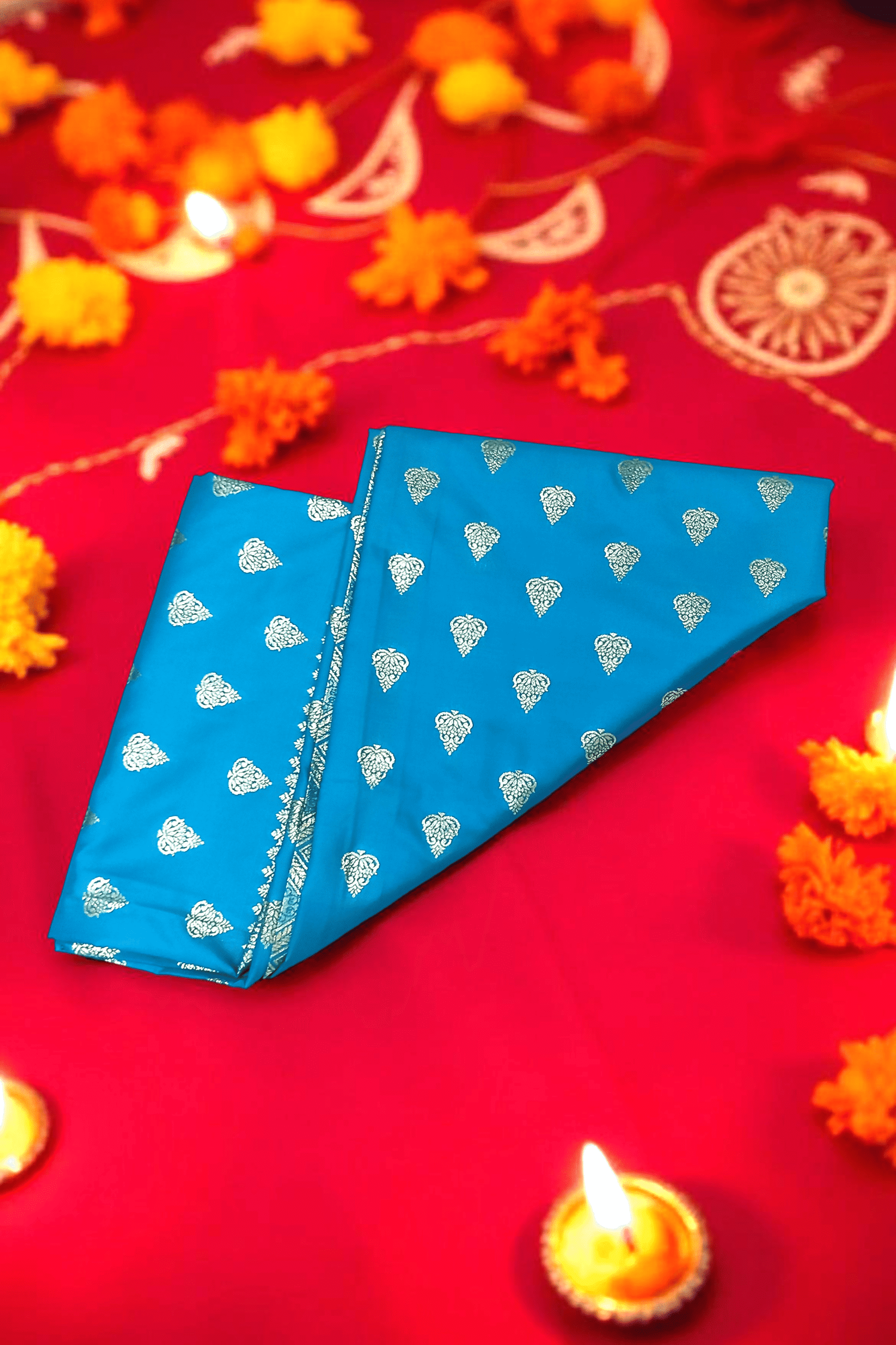 Bengaluru Silk Blue Saree