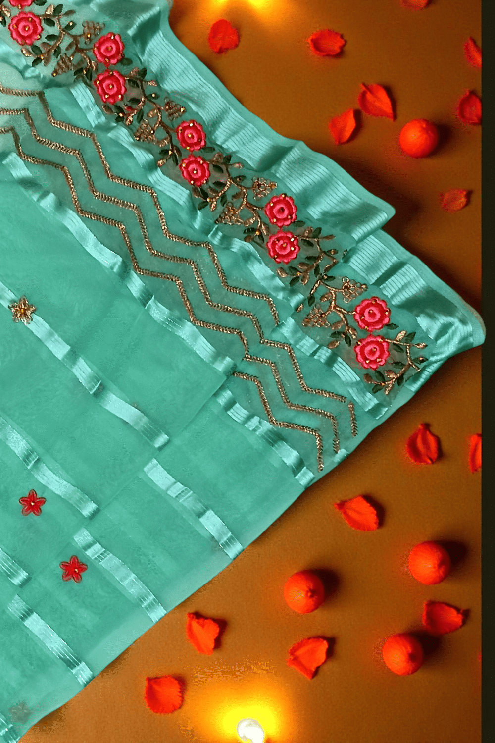 Jimmy Choo Mint Green Saree